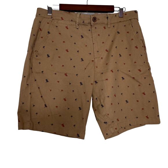 Jachs New York Stretch Chino Shorts Size 32 NWT Dark Khaki Bleecker Fit - Picture 2 of 9